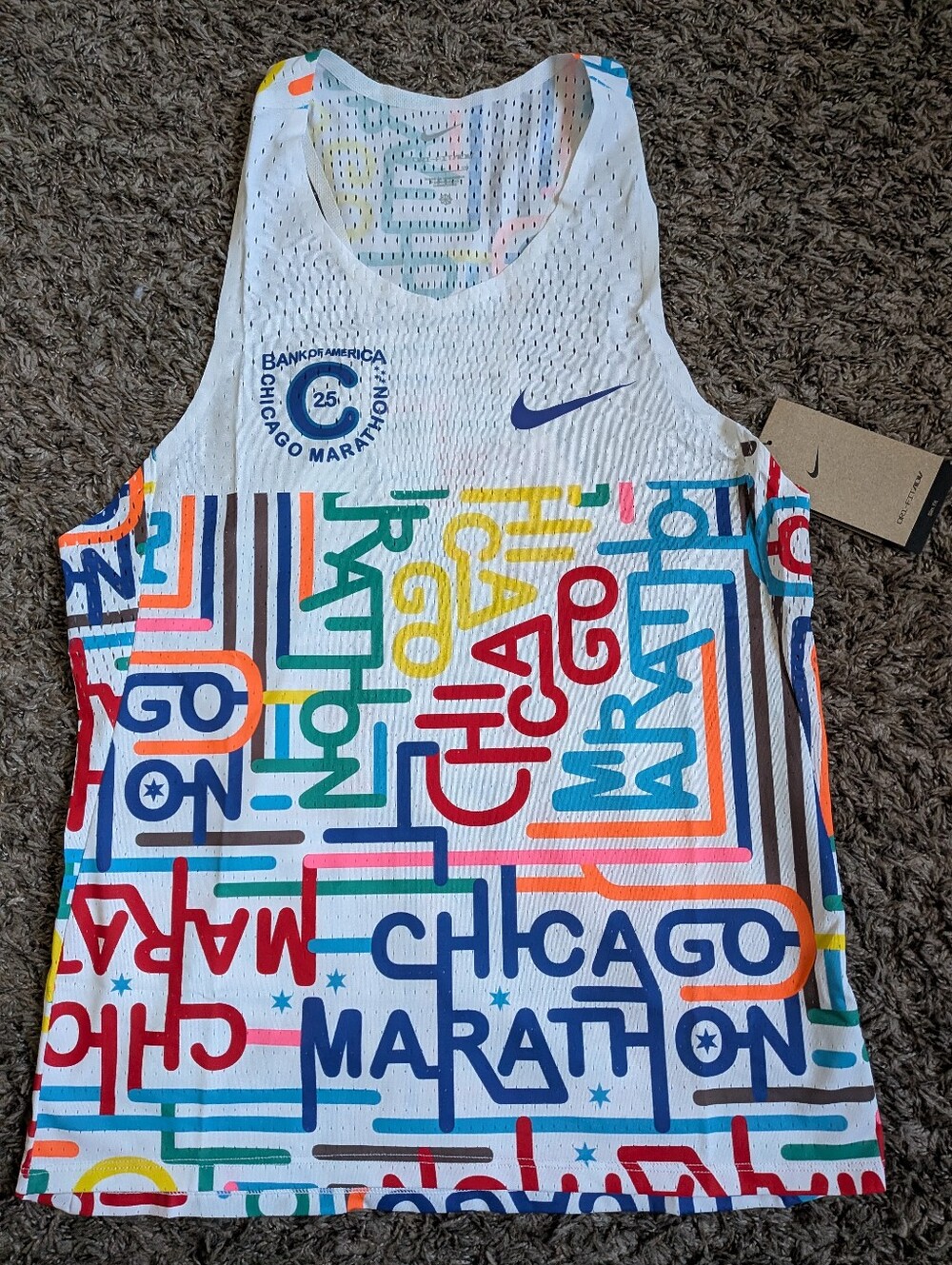 NWT Nike Dri-Fit ADV 2025 Chicago Marathon Athletic Slim Fit Tank Top Men's S